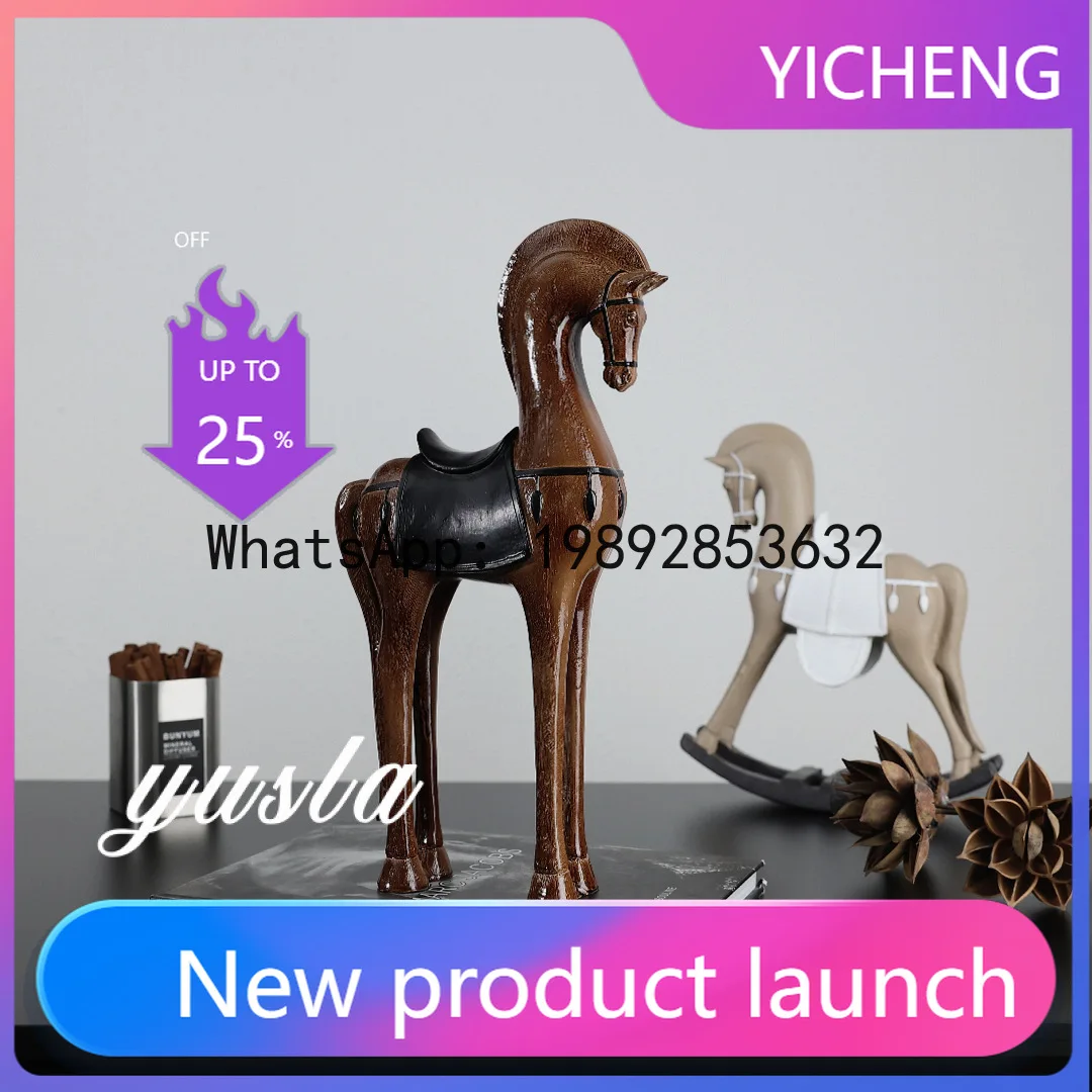 

Hys chinese year of the horse ornament - living room tv cabinet, study, office home decor soft decoration