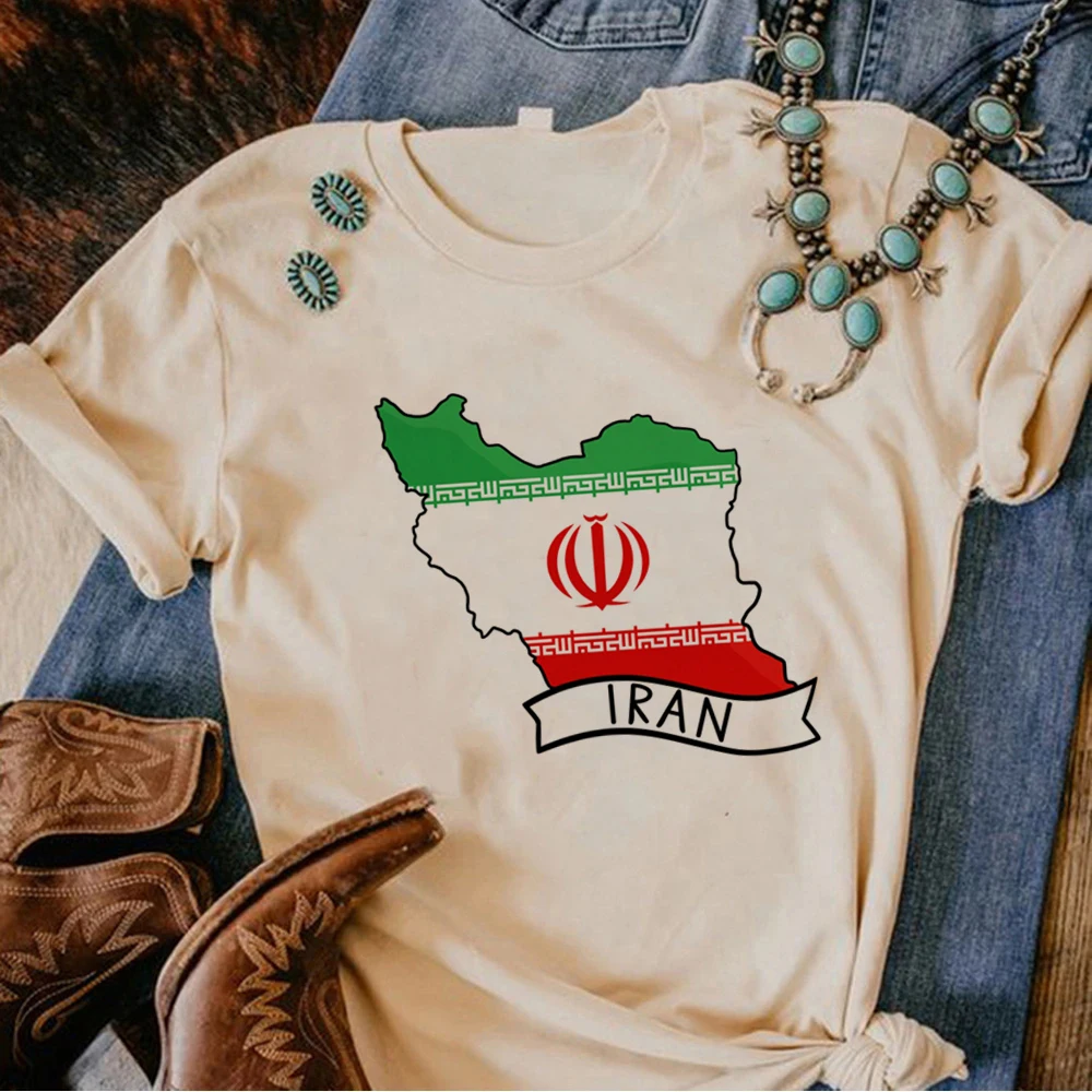 Camiseta de Iran para mujer, camiseta harajuku japonesa, ropa harajuku para mujer