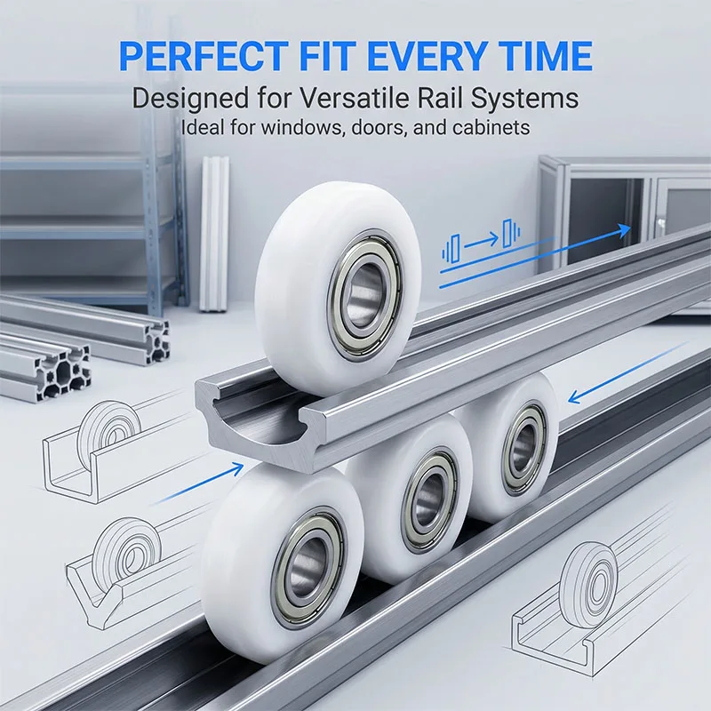 4pcs OD 30mm Rowing Machine Rollers 6x30x9 BSR62630-9 POM Rower Wheel Plastic Coated Bearing Wheels 6*30*9 Drawer Ball Bearing