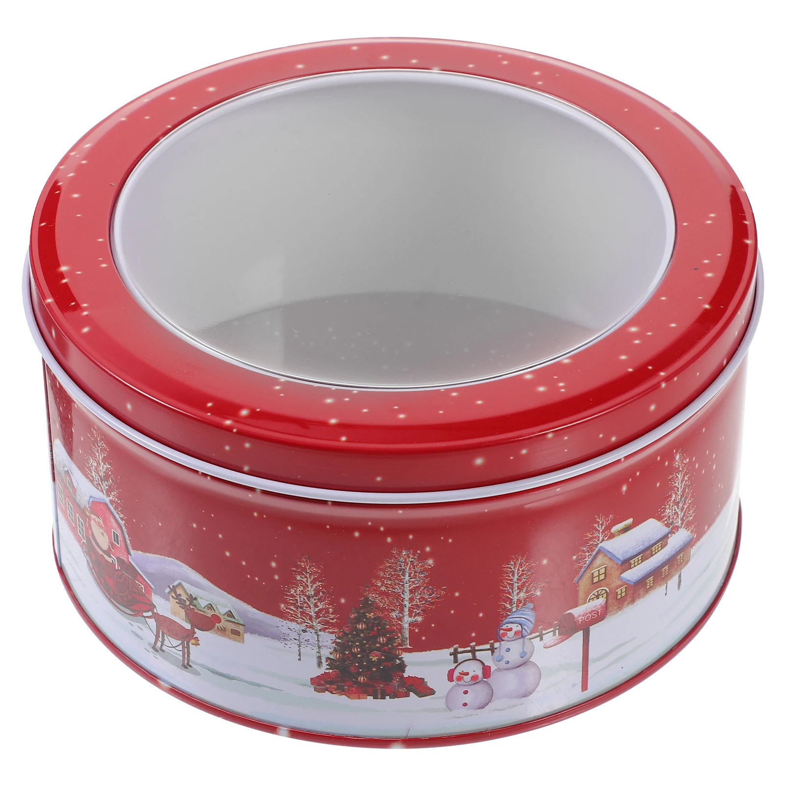 

Christmas Tinplate Cookie Box Candy Biscuit Packaging Small Xmas Treat Favor Holiday Storage Christmas Cookie Tin
