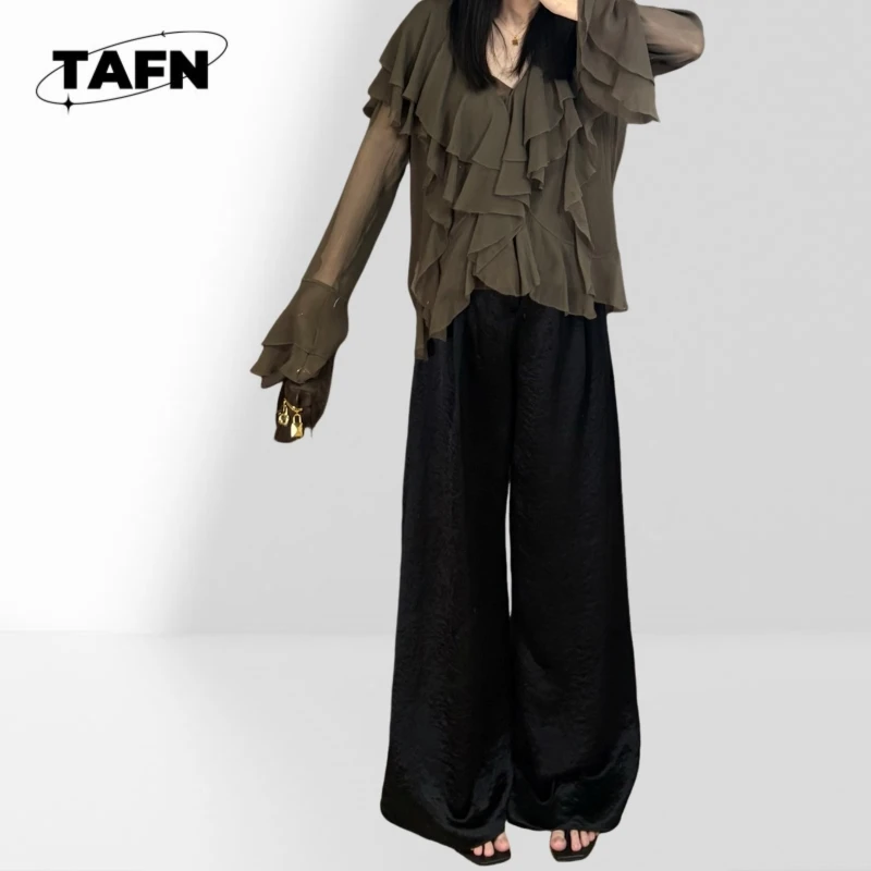 

Women Fashion Pants Set Two Piece Outfit Long Sleeve Top and Long Pants Casual Matching Set Ladies Casual Two Piece BB1817