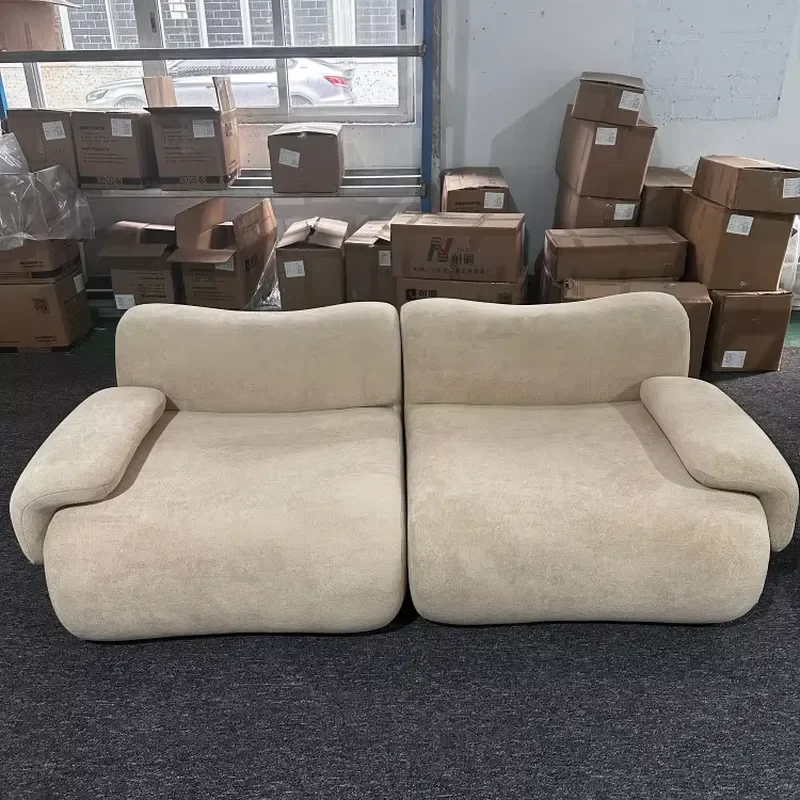 HUACAN L Shaped Modular Sofa Bed Set Foldable Tufted Fabric Armchair for Living Room Hotel Use 3 Year Warranty Model S006