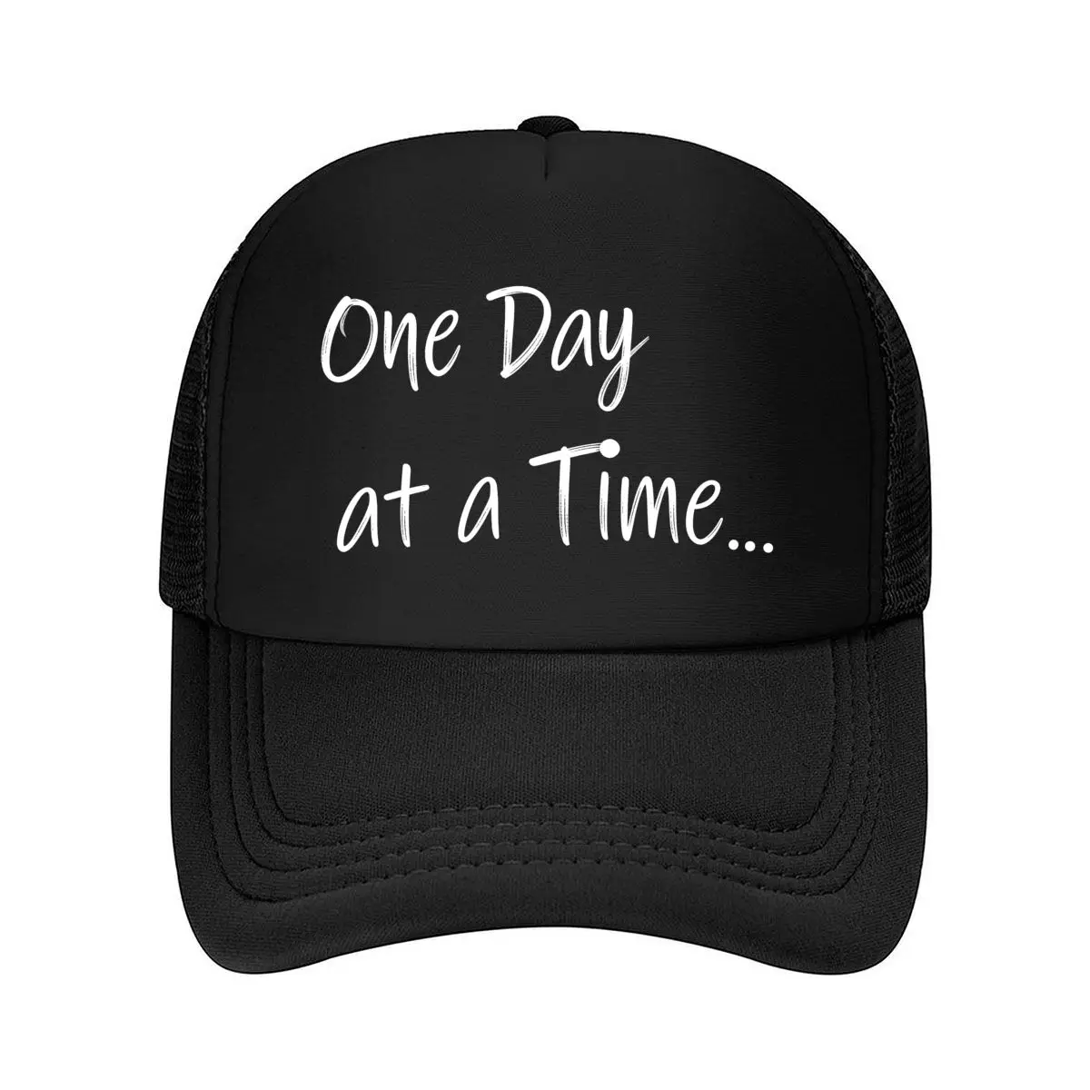 One _One Day at a Time, an Adjustable Snapback Suitable for All Seasons. A Must-have Fashion Item Mesh Baseball Cap Dad Hat