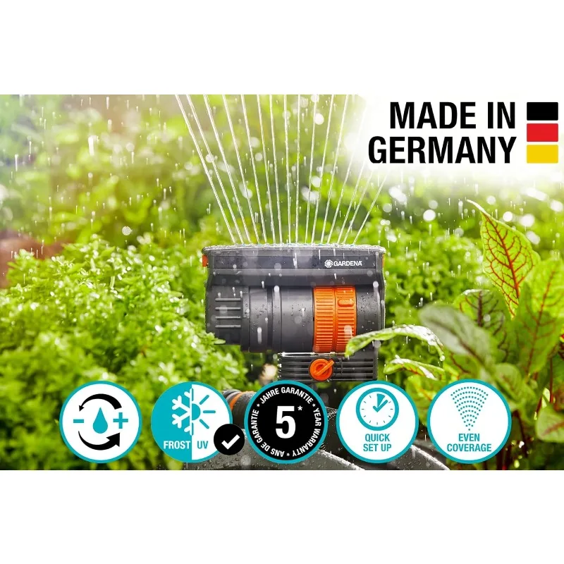 69-84BZMX ZoomMaxx 2,300 Sq Ft, Adjustable Sprinkler with Built in Timer Weighted Base for Flexible and Precise Watering