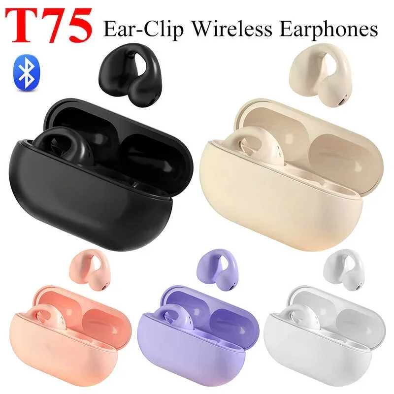 Original T75 Bone Conduction Wireless Bluetooth 5.3 Headphones Sports Earphones HiFi Sound Quality Waterproof TWS Headset