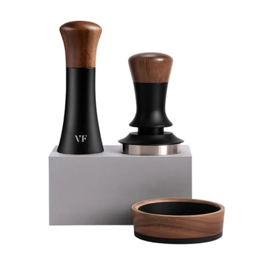 

Espresso Accessories Kit for 54mm Portafilter Premium Matching Barista Tools Set with Durable Aluminum and Real Walnut Wood Esp