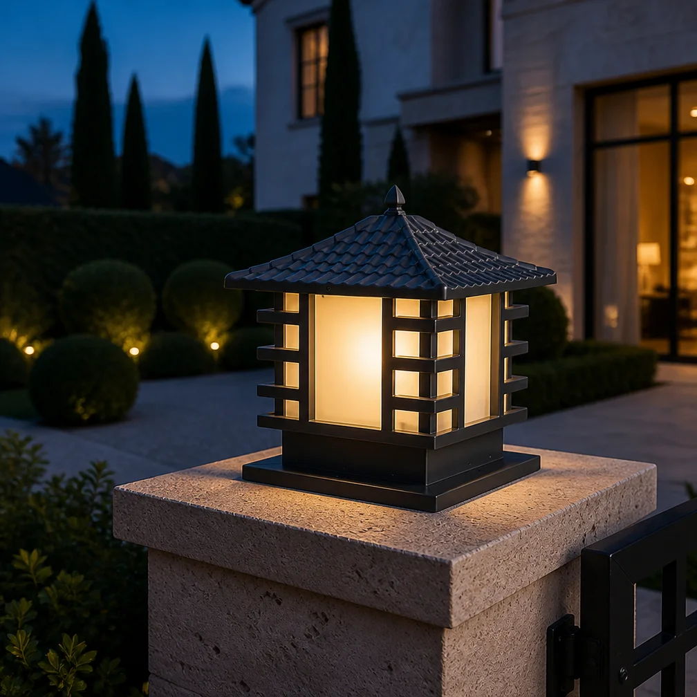 โคมไฟเสาภายนอกอาคาร กันน้ำ IP6 - Outdoor Lighting Hardwired บทวิจารณ์และราคา