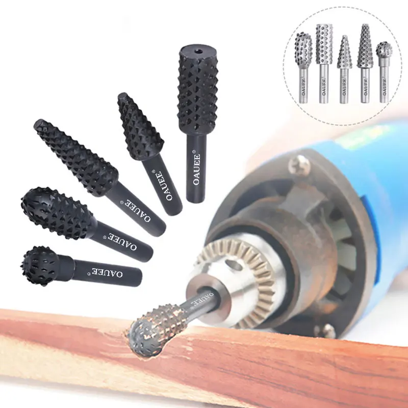 Brocas rotativas de Metal, herramientas de corte para tallado de raíces y madera, amoladora de archivos, 5 o 10 unidades