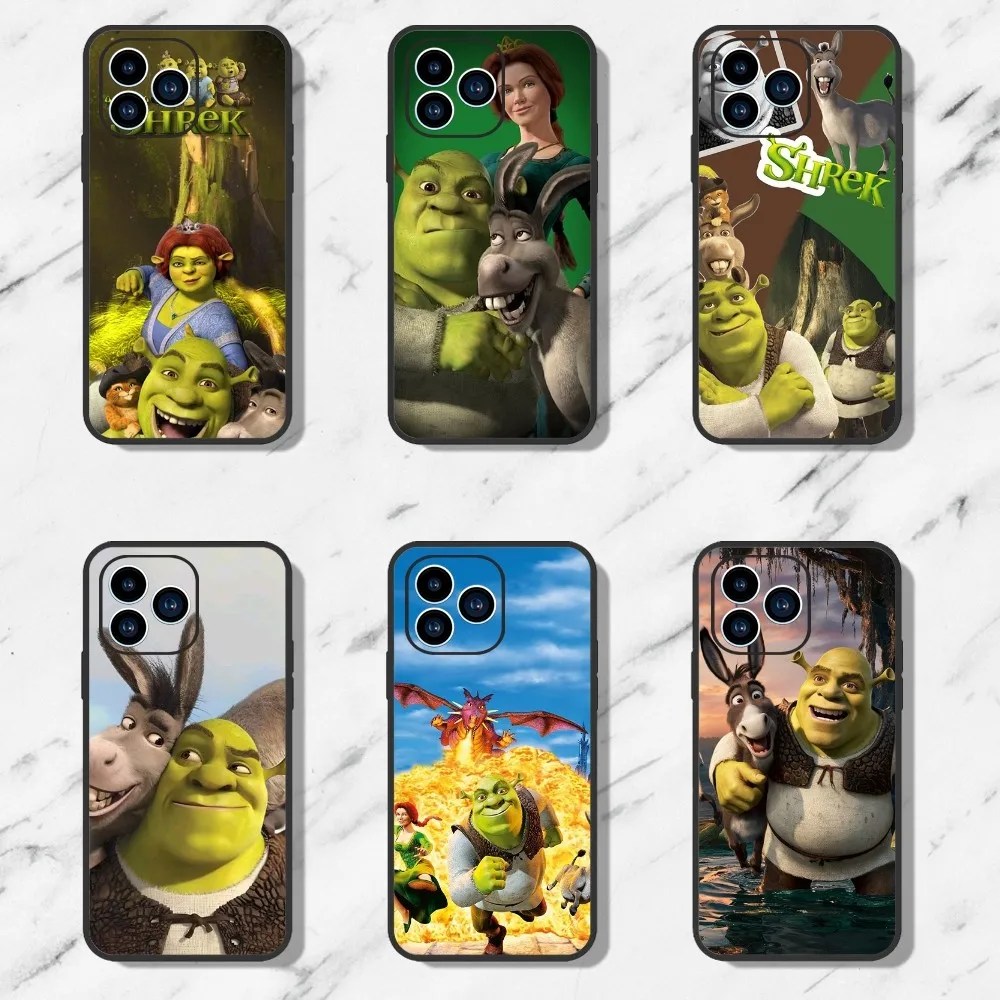 Movie S-Shrek Art Phone Case For iPhone 11 12 13 14 15 Mini Pro Max Plus 8 xr xs Black Shell