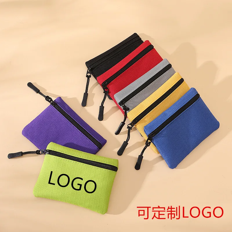 Women Oxford Coin Purse Female Cross Texture Zipper Pouch Ladies Small Card Holder Wallet Daily Travel Storage Clutch Bag