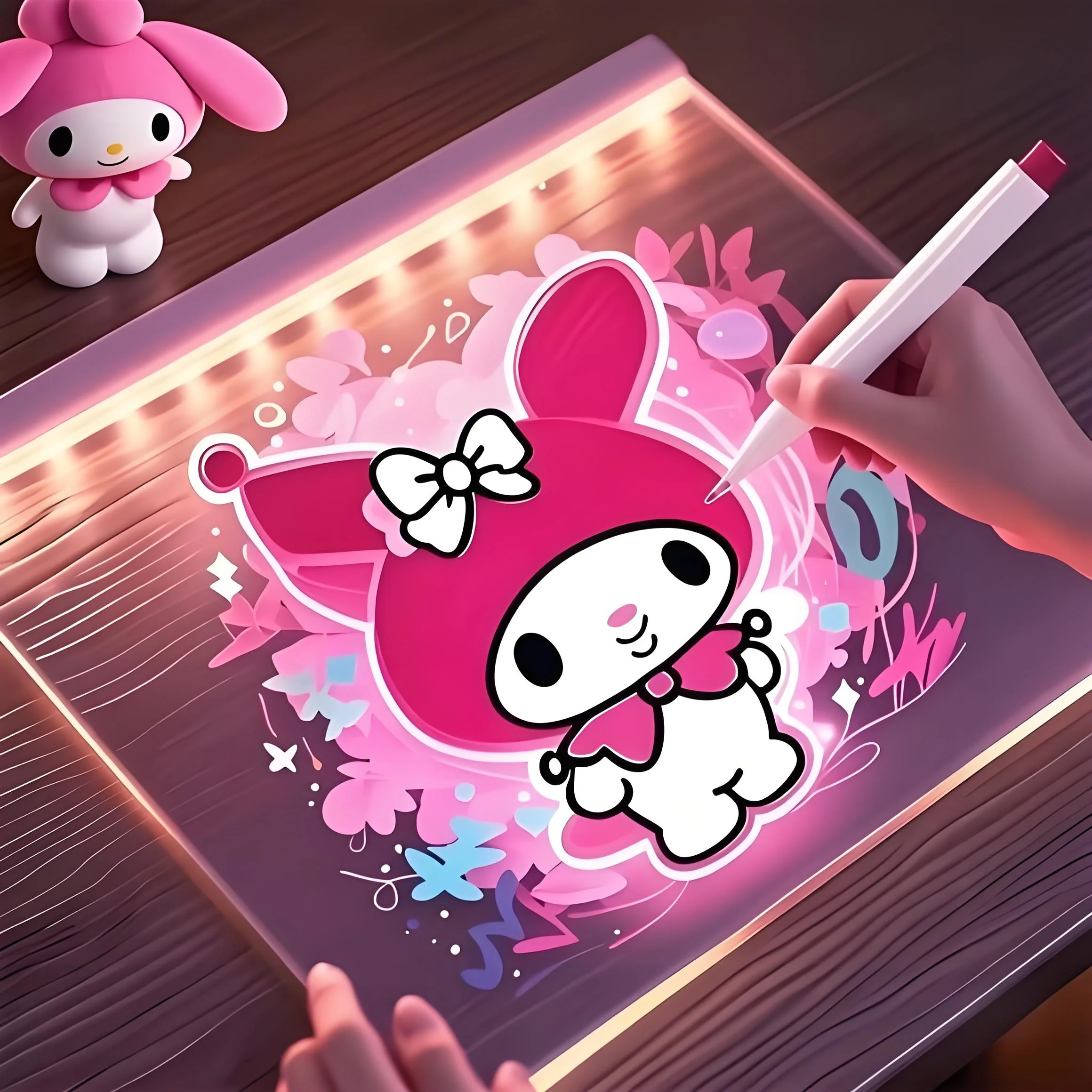 LED Note Board DIY Acrylic Message Board Children‘s Drawing Board With Night Light Colorful Pens Kids Persent Birthday Gift