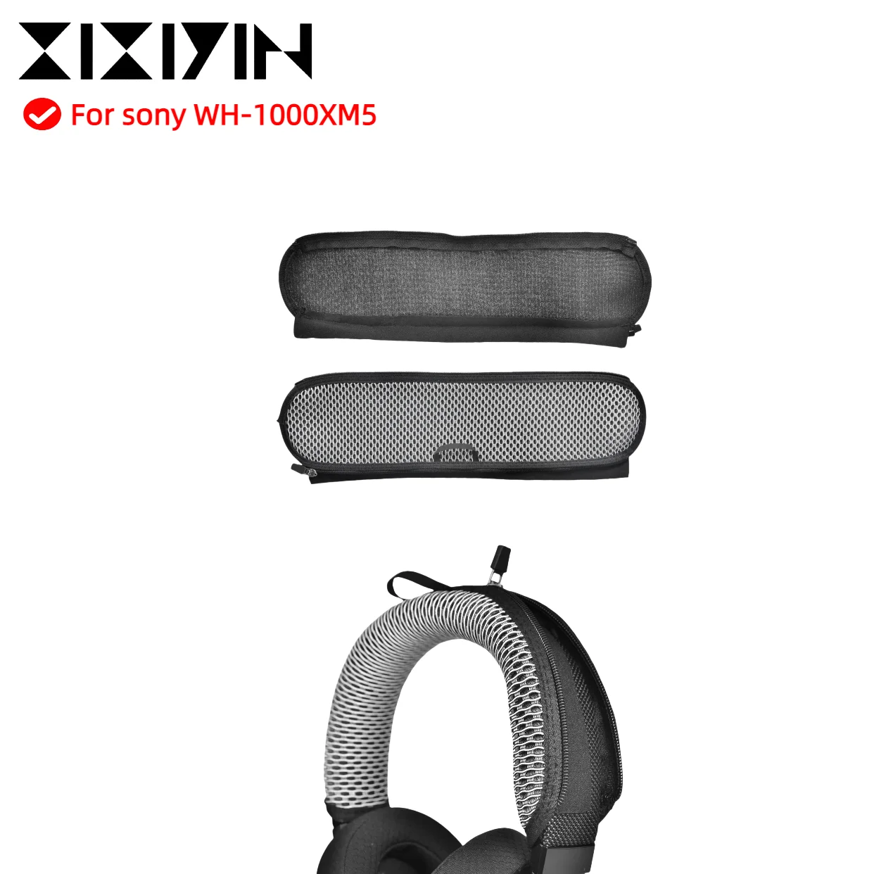

Universal Headphone Headband Cover For sony WH-1000XM5 Headphone Headband Protector with Zipper