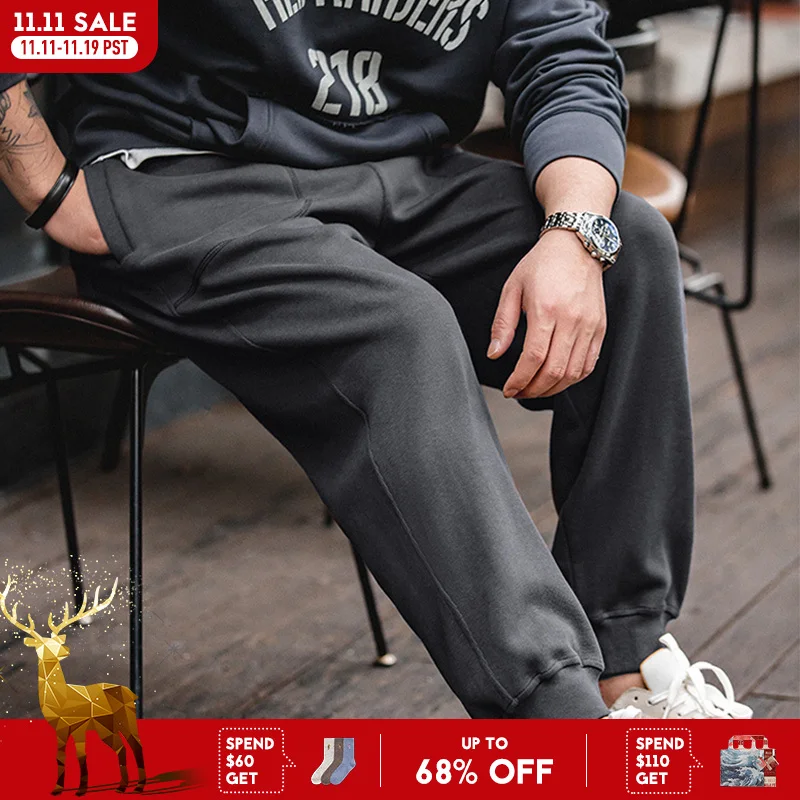 

Мужские серые спортивные штаны Maden с большим карманом и завязками, тренировочные брюки для бега, удобные мужские брюки для бега с эластичной резинкой на талии