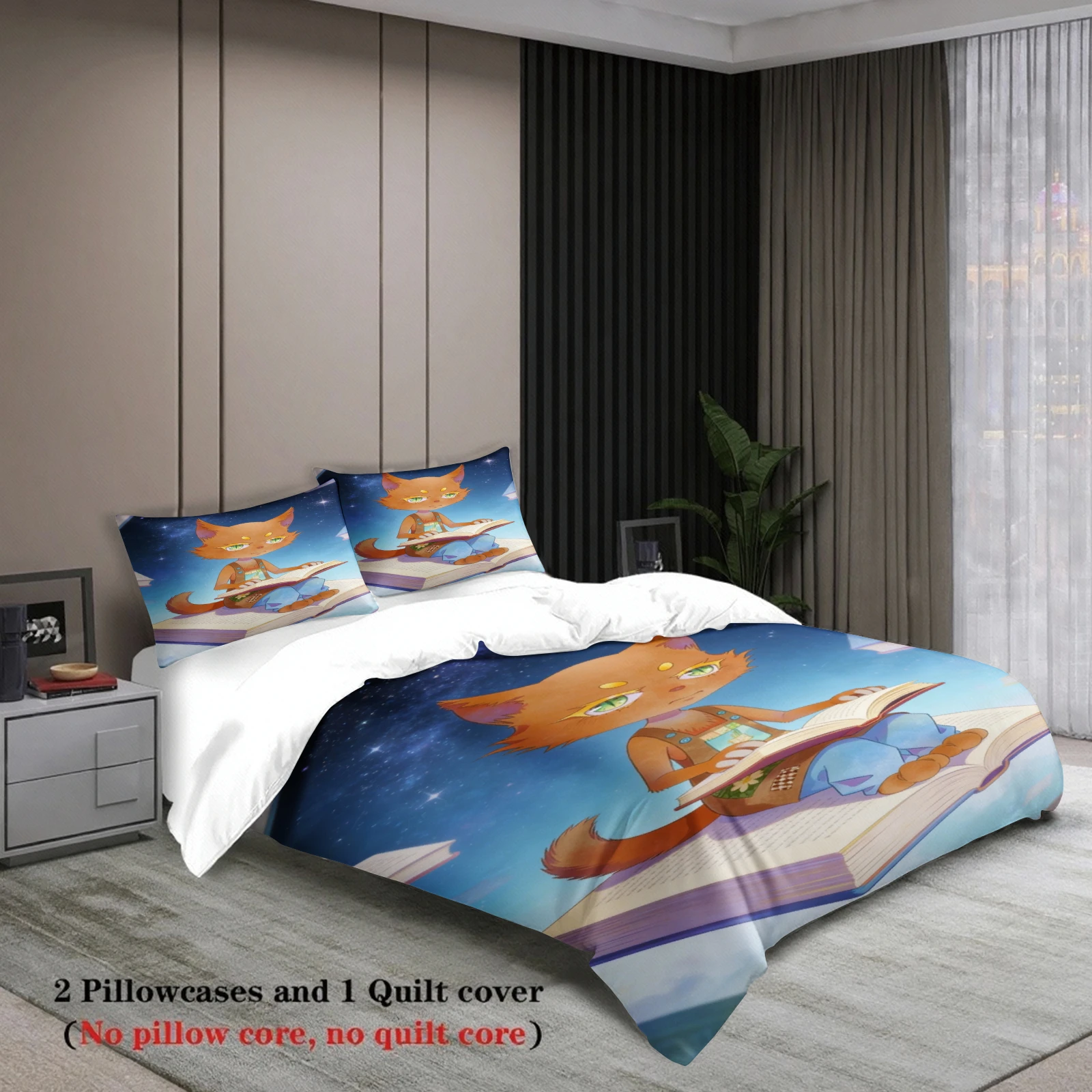 Softville Cozy Town Cute Fern the Quilt Fox Bedding Set With Duvet Cover & Pillowcase For Children's Bedroom Decor