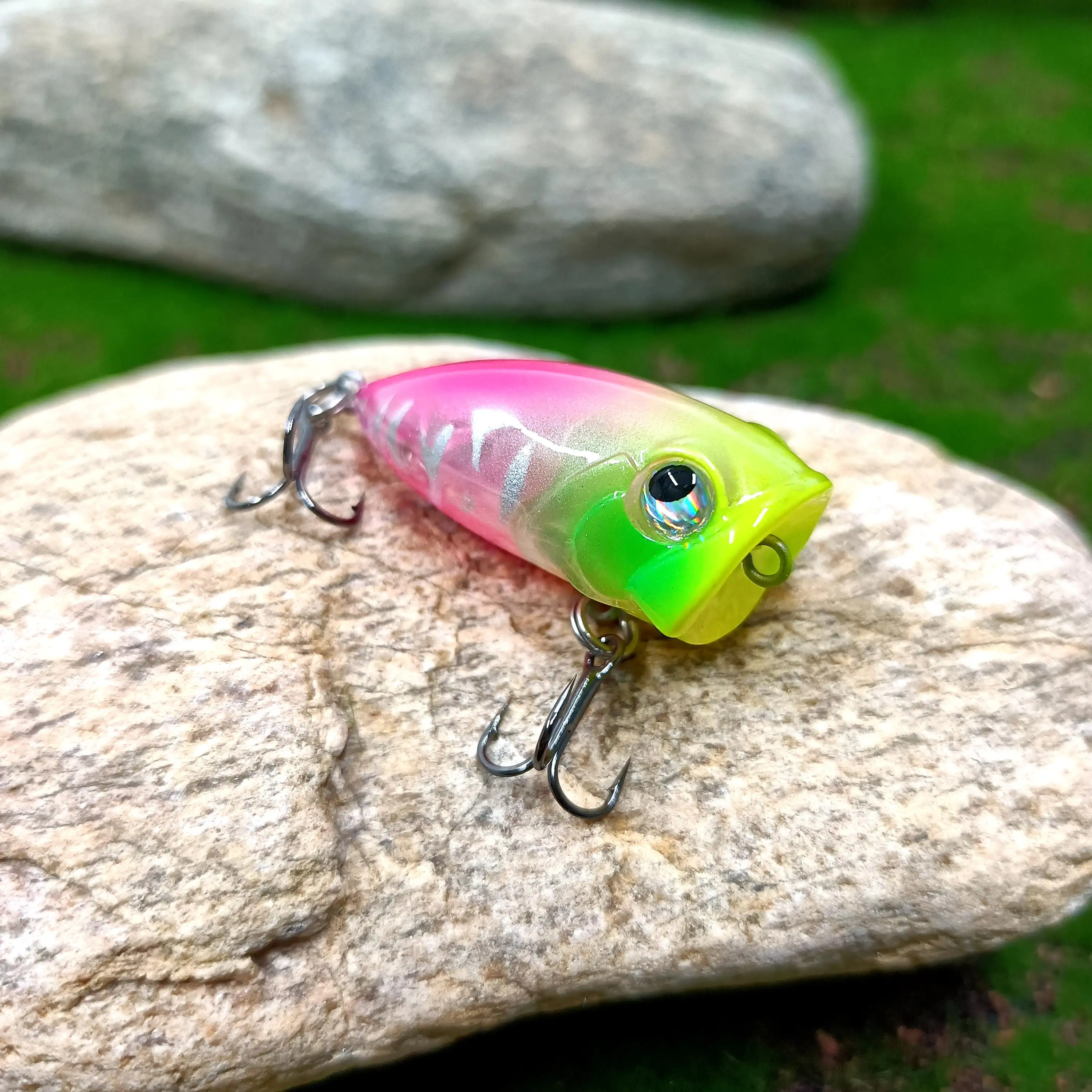 Duoduoyu 1 pçs 35mm3.7g mini popper iscas de pesca superfície água micro isca de peixe isca fluxo arítico isca isca equipamento de pesca