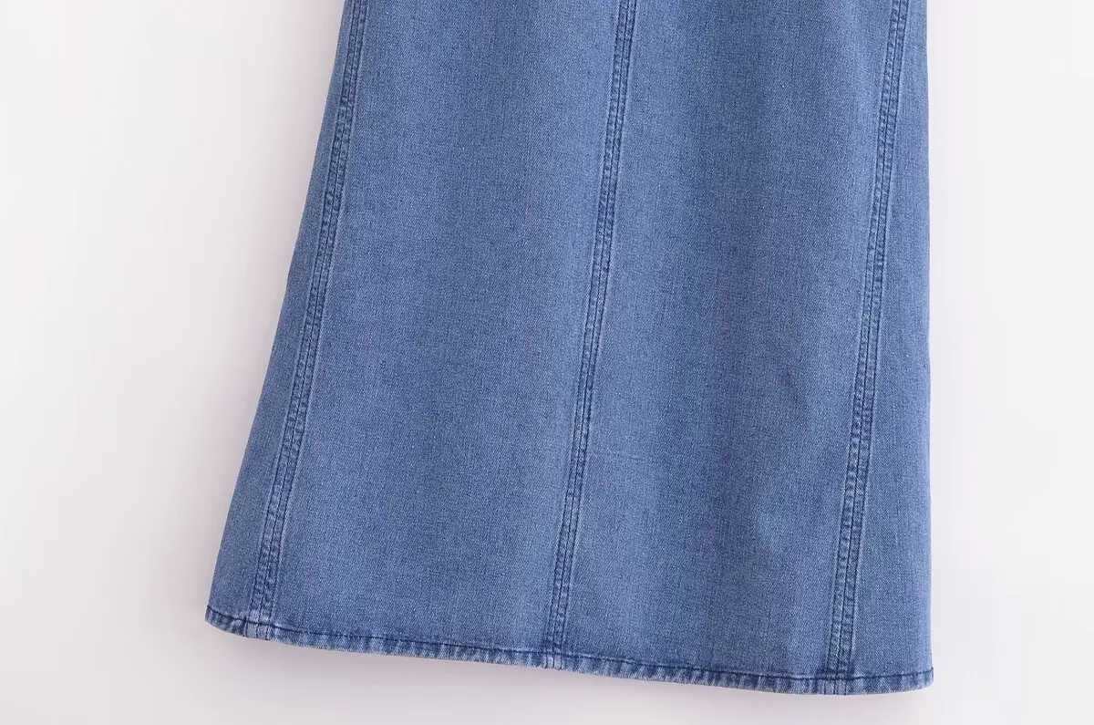 Verwelkte nordische minimalist ische feste Tank Kleid Farbe Jeans kleid Rundhals ausschnitt ärmellose Mini lässig Sommerkleid Pendler