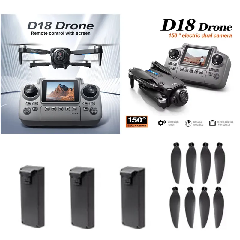 

D18 Аккумулятор для дрона Пропеллер для экрана D18 Аксессуары для дрона Запасные части для дрона D18 RC Dron Аккумуляторные лопасти D18 Дрон Игрушка