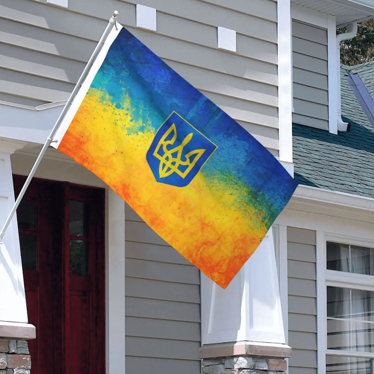 Ukraine Flag Flag Double Sided Indoor Outdoor Banner Ukrainian All Weather Home Room Dorm Wall Decor