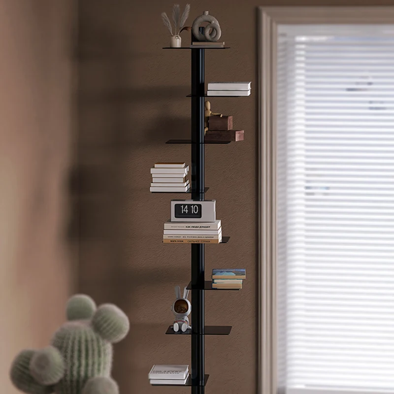 Metal Corner Display Stand Storage Repisas Box Regale Shelves Book Organizer Magazine Collection Cabinet Estante Room Decoration