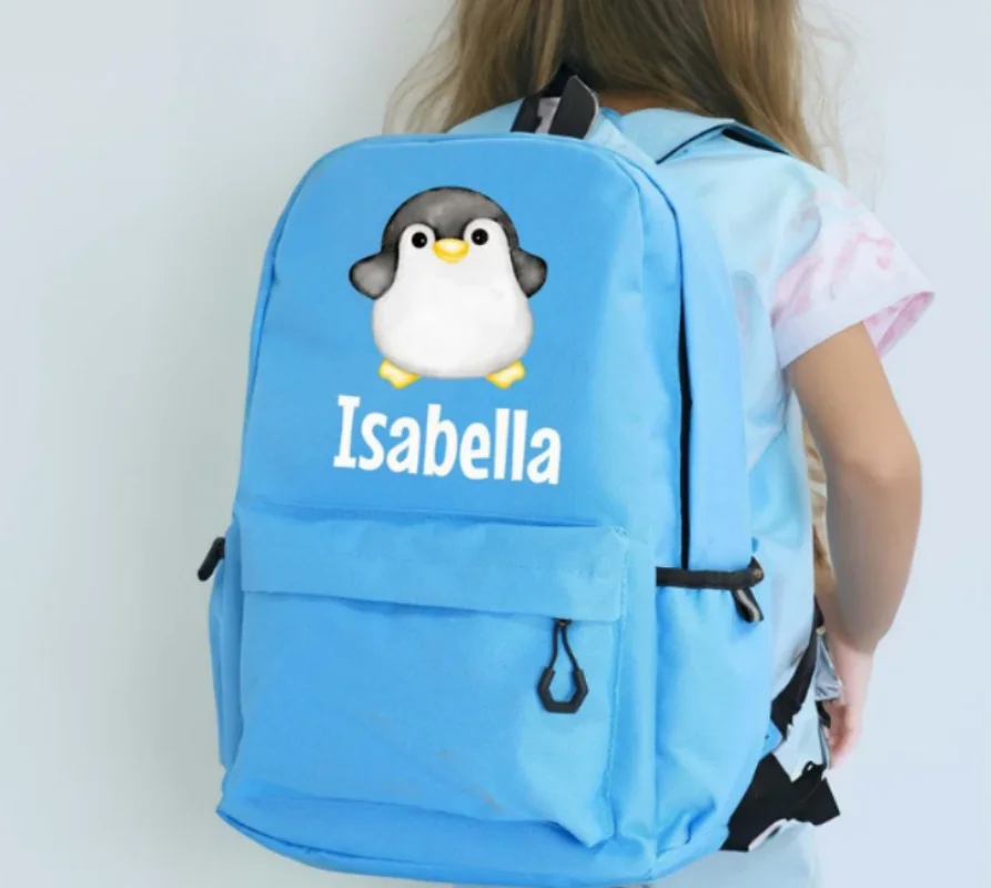 Mochila de volta às aulas com impressão personalizada, mochila para caminhada, mochila, mochila infantil com nome, aniversário, presente de Natal