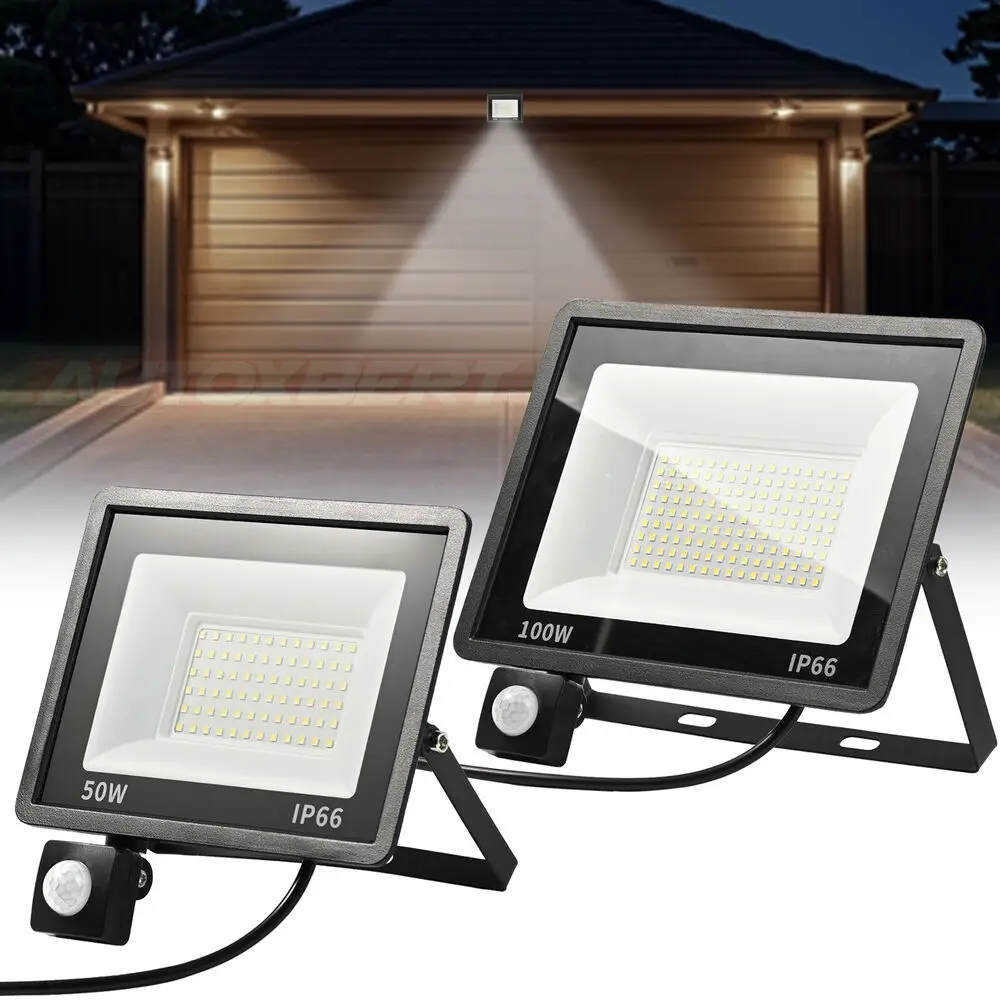

Waterproof Outdoor LED Floodlight PIR Motion Sensor Garden Flood Security Light 10W 20W 30W 50W 100W Street Lamp
