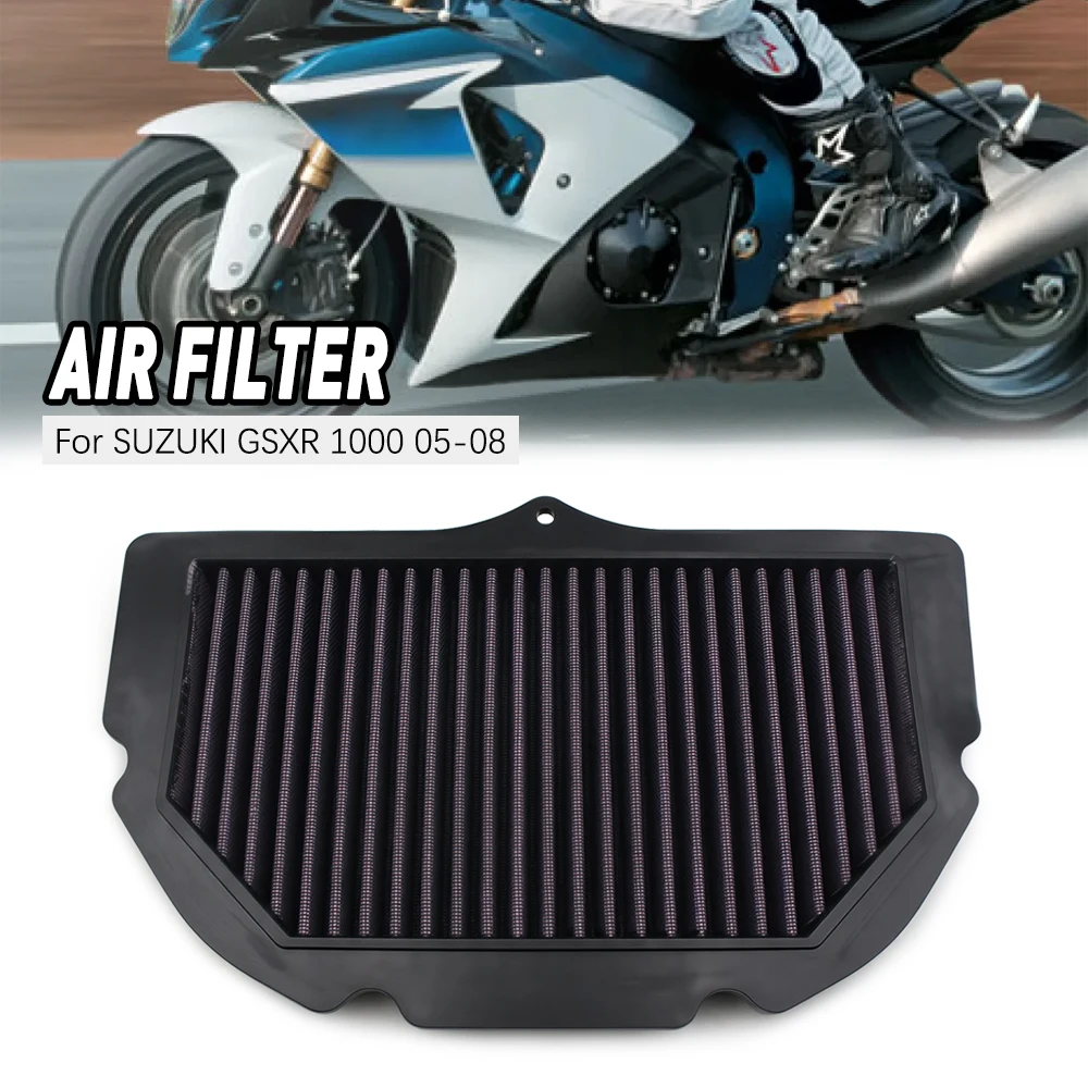 

For SUZUKI GSXR GSX-R 1000 GSX-R1000 GSXR1000 2005 2006 2007 2008 Motorcycle Air Intake Filter Cleaner Accessories
