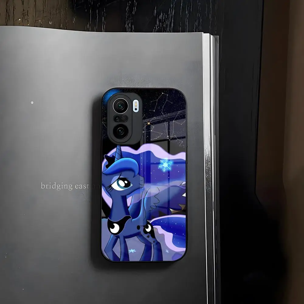 Princess Luna Phone Case Tempered Glass for Xiaomi 14 12 Lite Pro 13 11t lite POCO M6 M5 X6 X5 X3 NFC F5 F6 Pro Cover