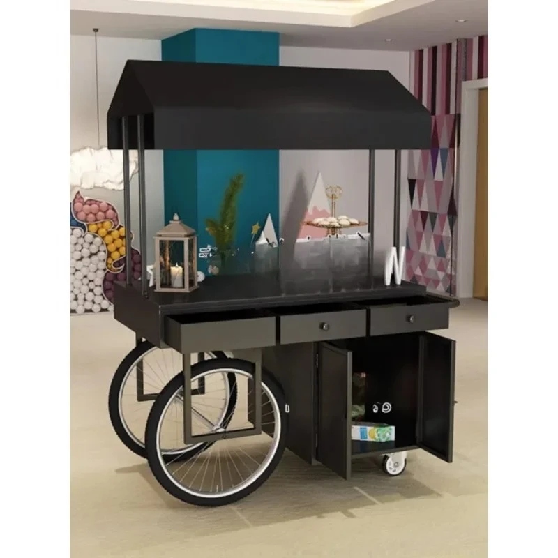 

European wrought iron float street stall car shopping mall outdoor stall carpromotional carmarket mobile truck trolley