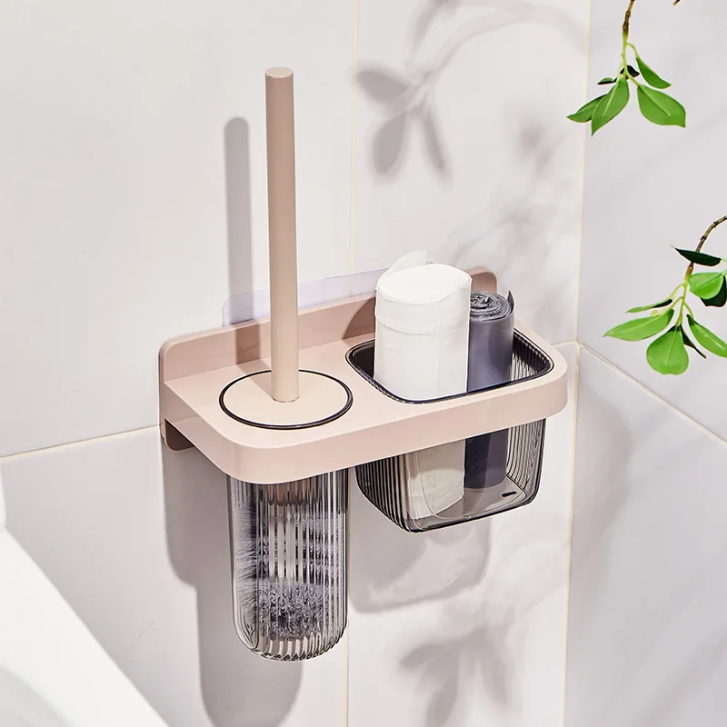 Transparent Light Luxury Toilet Brush Household Without Dead Angle Toilet Wall Hanging Wash Toilet Brush Squat Pit Cleaning Set