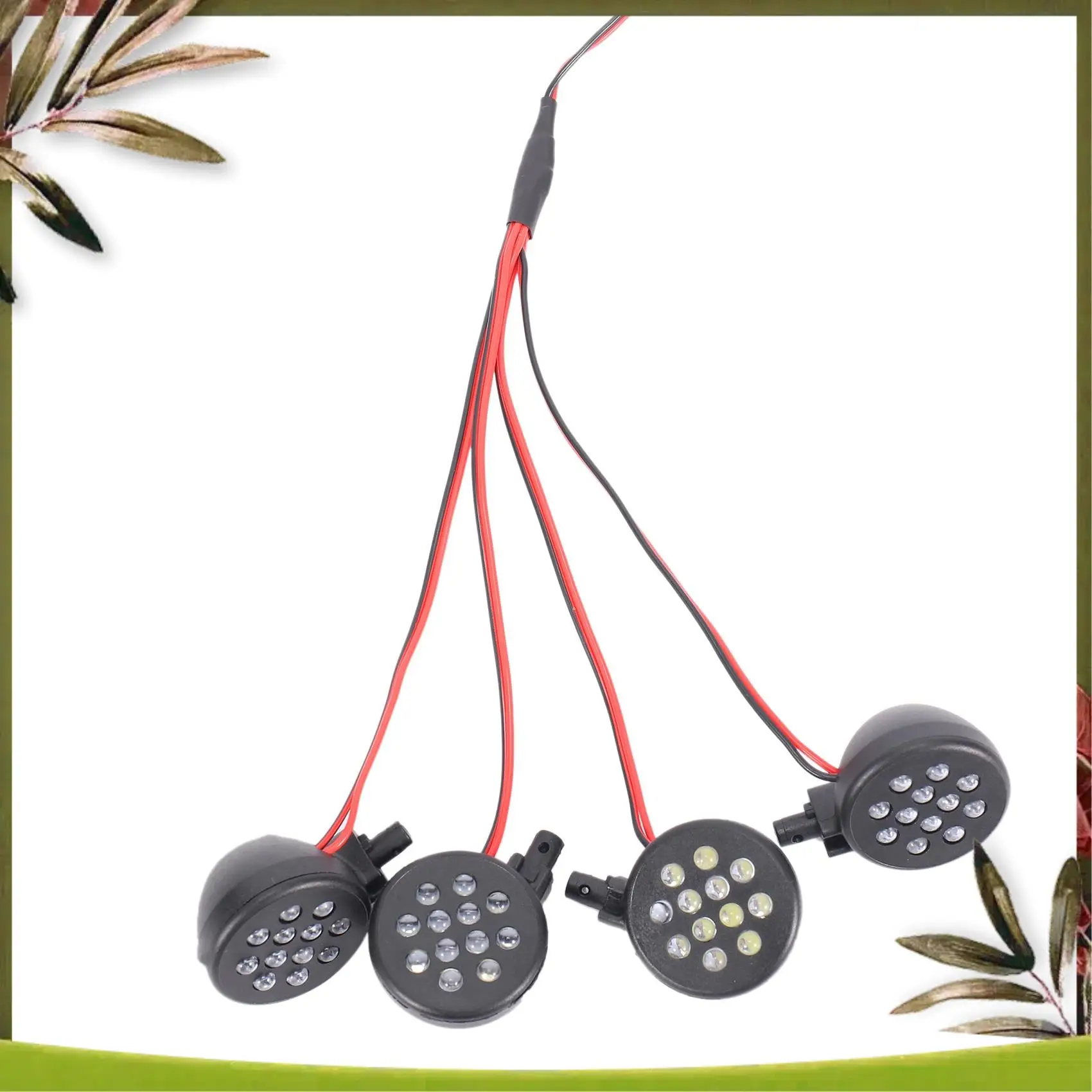 Kit récepteur de 4 lumières LED ABOU-2X, coque en plastique, phares Lotus pour moteur 1/5 HPI BAJA Rovan King 5B