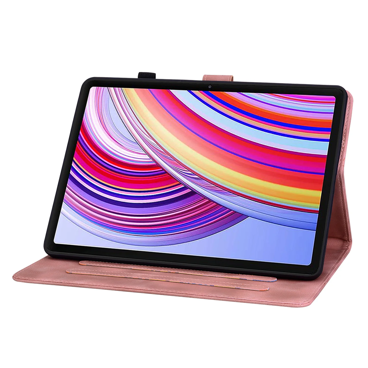 Emboss PU Leather Case Universal for Xiaomi Poco Pad 2405CPCFBG Redmi Pad Pro 2405CRPFDC 12.1" TPU Back Adjustable Stand Cover