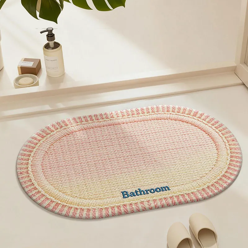40x60CM Minimalist Linen Area Rug Non-Slip Water Absorbent Floor Mat Easy Clean Floor Carpet for Bedroom Living Room Entryway
