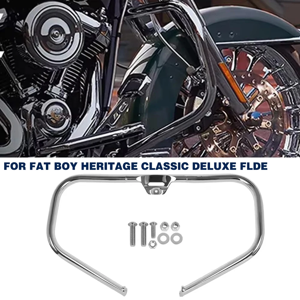 

Защита двигателя, дорожный бампер для Harley Softail Fat Boy Heritage Classic Deluxe FLDE Breakout FXBR Low Rider Street Bob