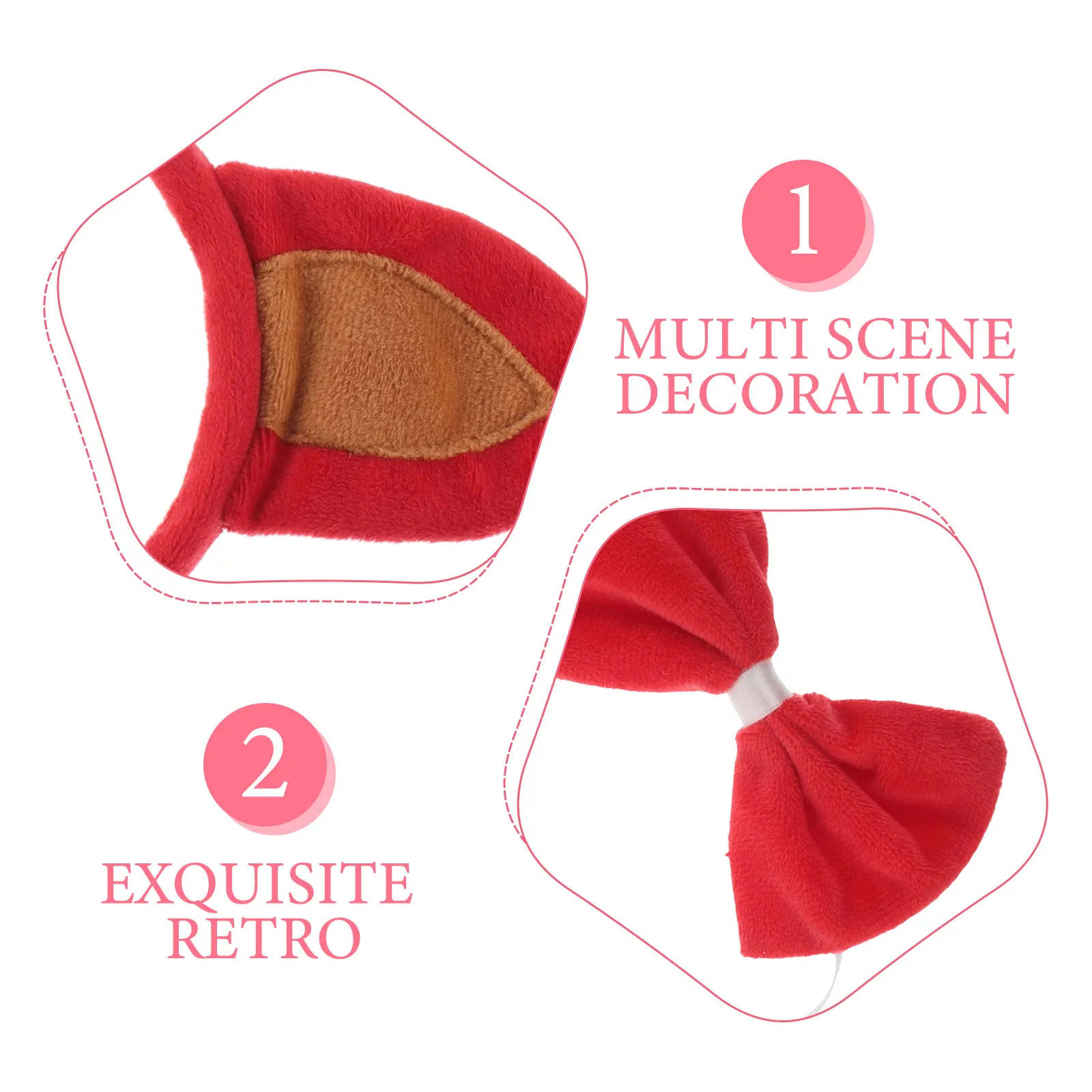 1 Set Fox Ears Headband Soft Comfortable Animal Headband Costume Halloween Party Cosplay Stage Use and Ears