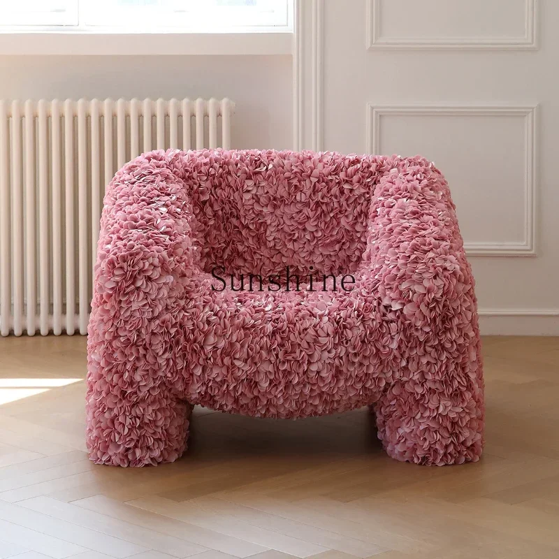 창의적인 꽃잎 거실 발코니 레저 의자, 팔걸이 싱글 소파 의자