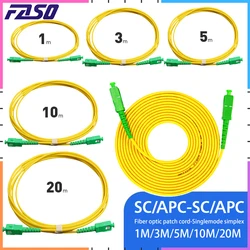 SC/APC-SC/UPC Optical Fiber Patch Cord Cable Simplex 9/125 Single Mode SM Fiber Optic Cable Patch Cord Fiber Extension Jumper