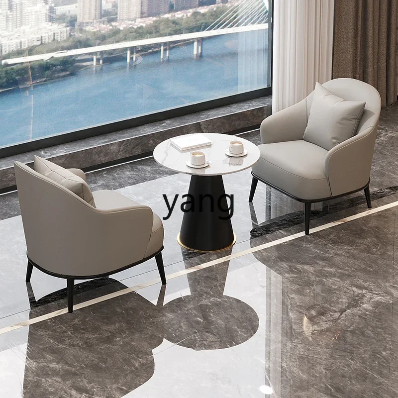 Yjq  hotel receives simple single sofa coffee table combination sales office to negotiate tables and chairs to meet customers
