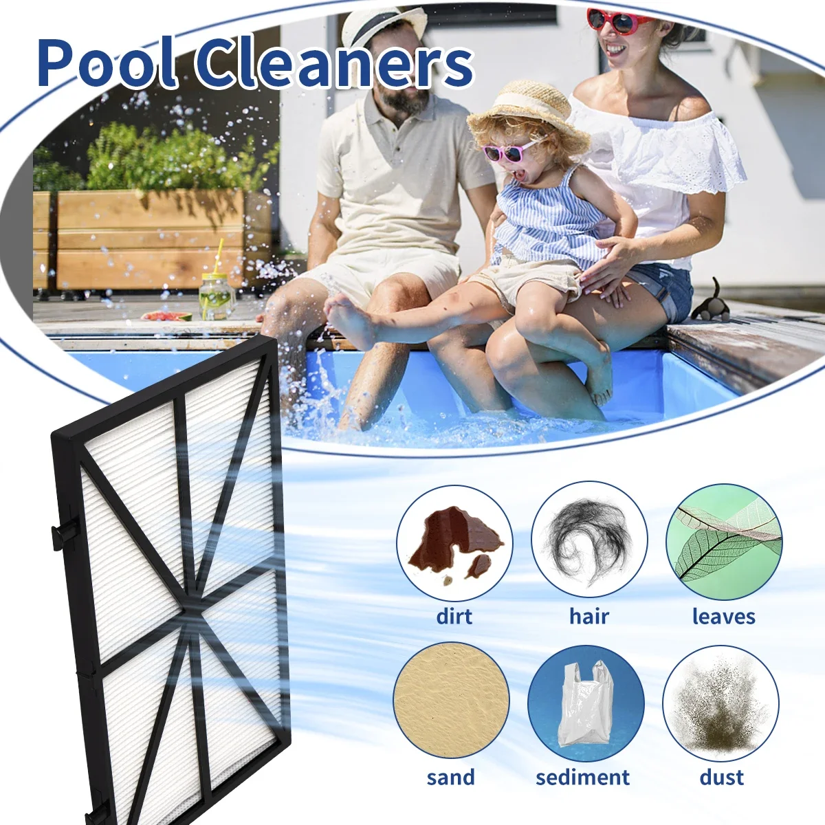 Robotic Pool Cleaner Filters, Replaces for Dolphin M400/M500 & Nautilus CC Plus Ultra Fine Cartridge Filter Panels