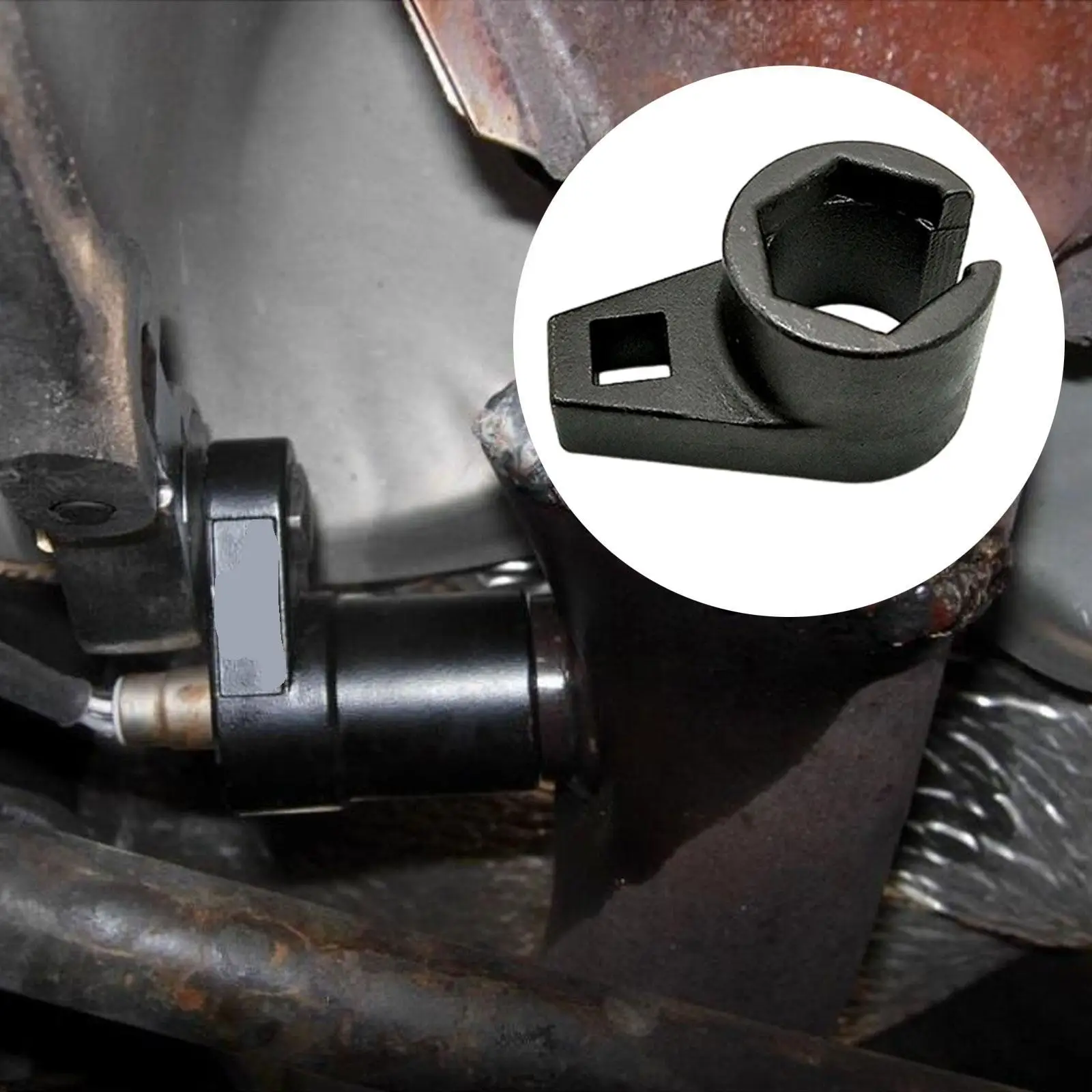 3/8 Inch Drive Vehicle Socket Iron Compact Offset Wrench Remover Air Sensor Installation Tool for Cars Trucks