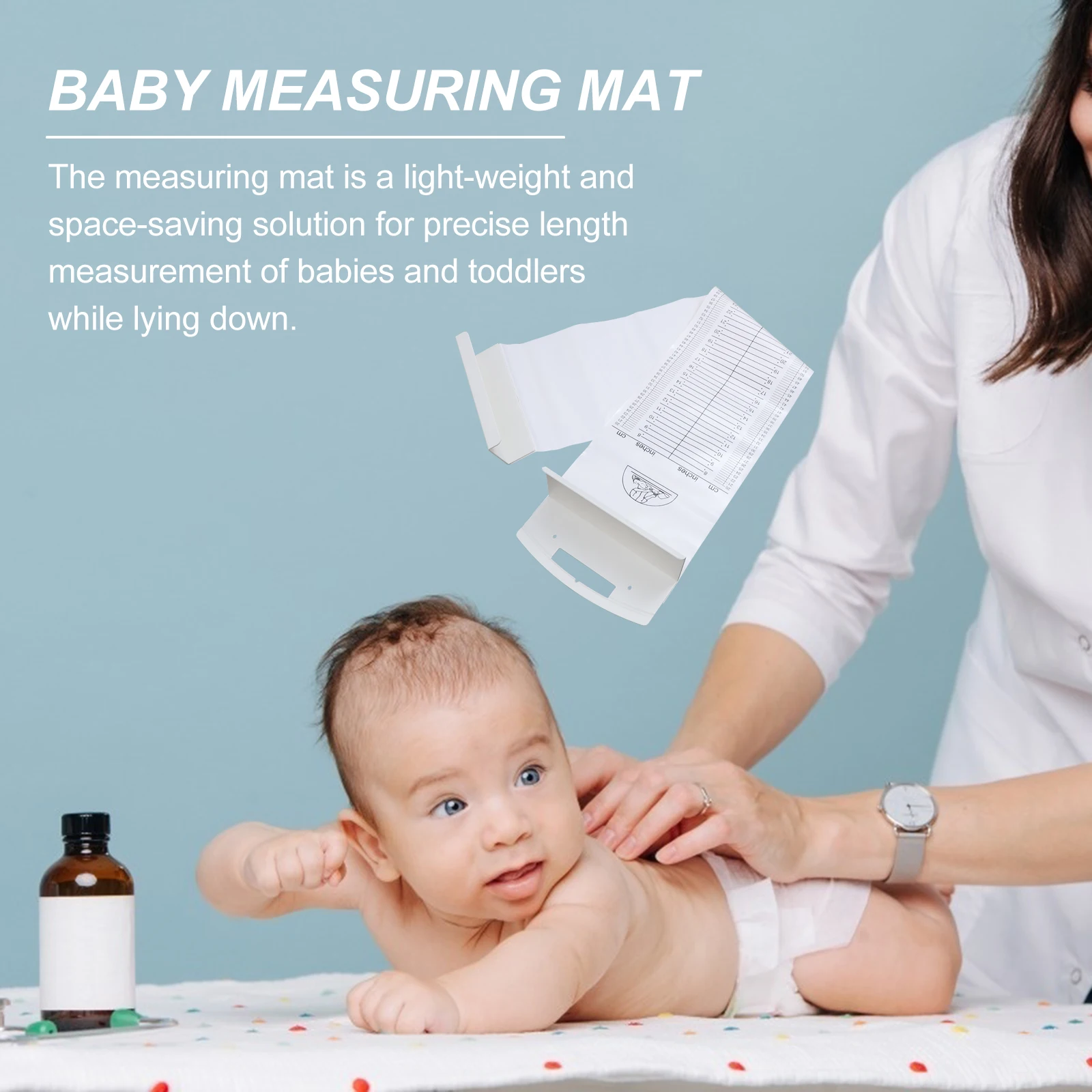 

Safe Baby Height Ruler Infant Measuring Mat Abs Pvc Material Foldable Washable Home Professional