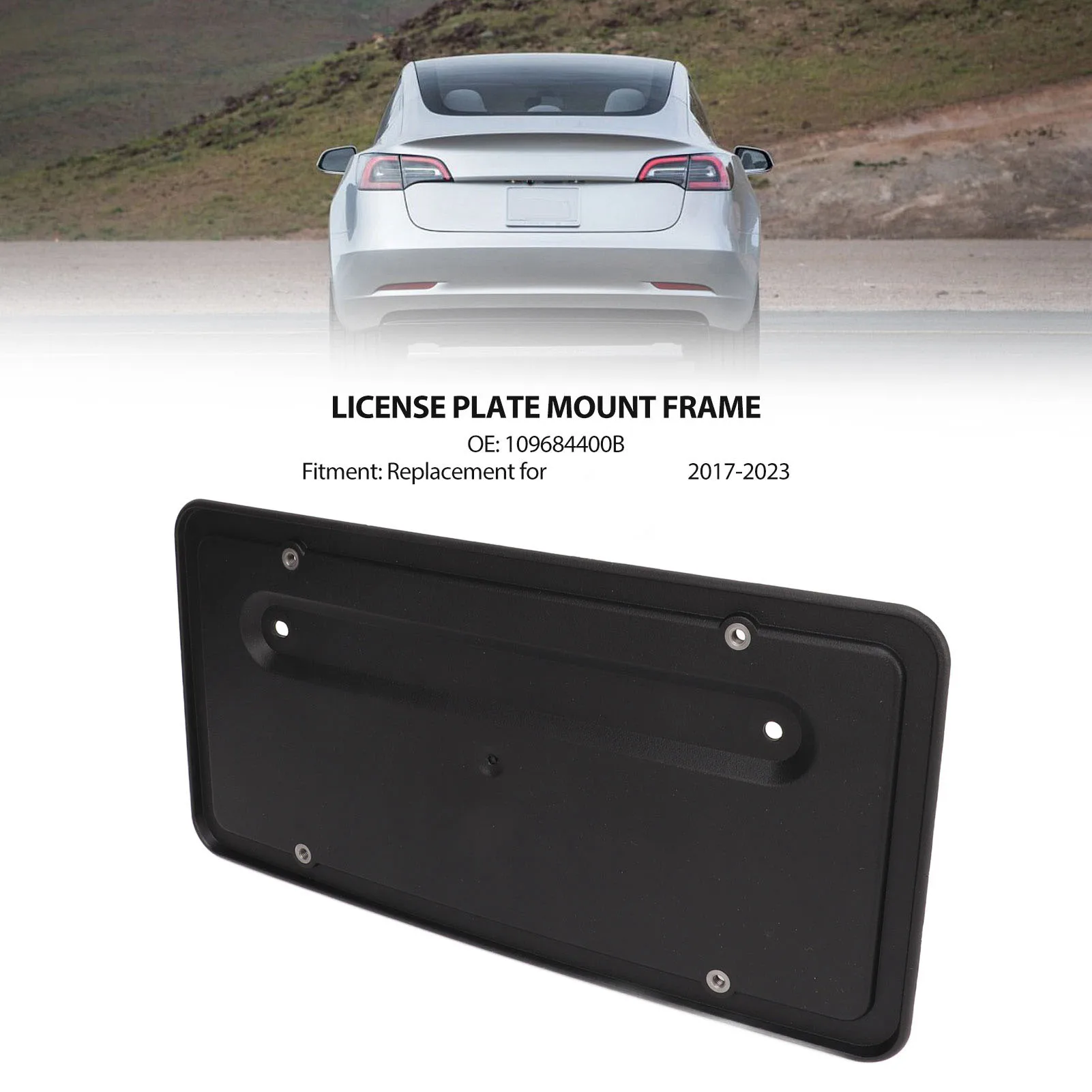 Rear License Plate Mount Frame Bracket 109684400B 113898200A Replacement for BMW 3 Series 2017-2023