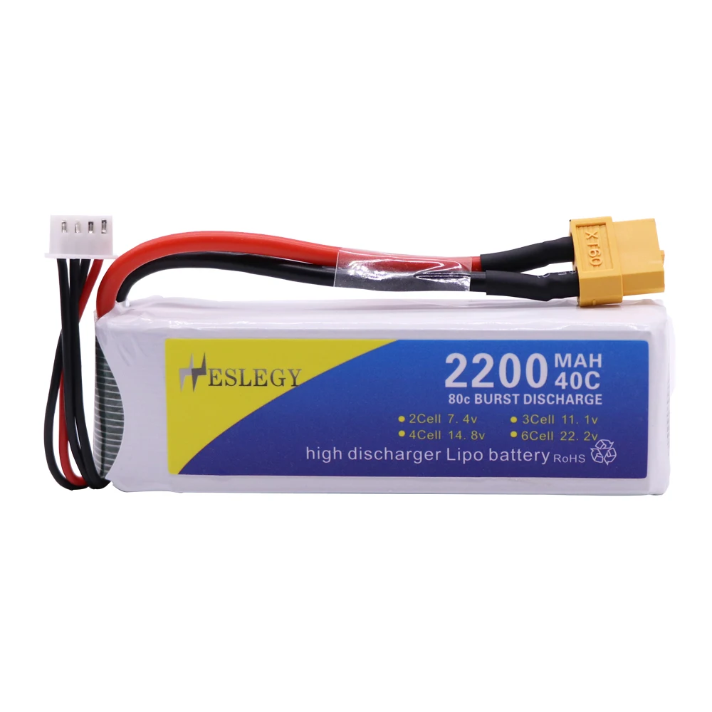 2PCS 11.1V Rechargeable LiPo Battery XT60/BANANA Plug For RC Car Airplane Helicopter toy parts 11.1V 2200mAh 40C Battery 803496