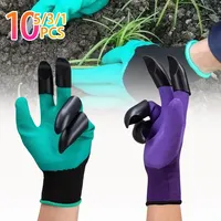 1-10Pairs Gardening Gloves with Claws  Latex Work Gloves Waterproof Anti Slip Durable Planting Digging Outdoor Work Gloves