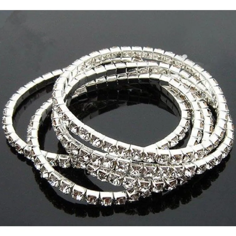 Customized Belly Dance Accessories Elastic Bracelet Super Flash Multi Layer Crystal Diamond Bracelet