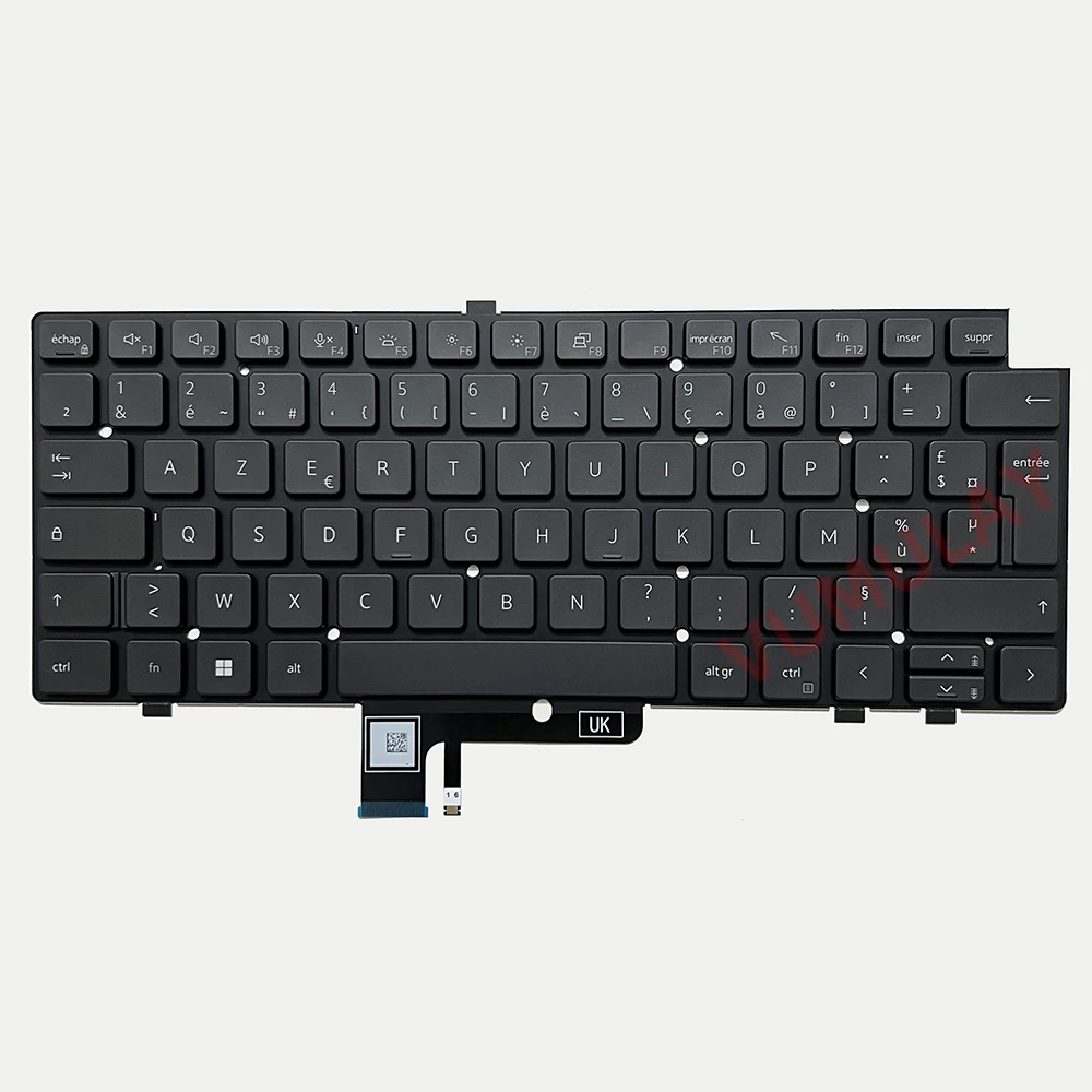 Imagem -03 - Azerty-teclado Retroiluminado para Dell Latitude 7440 2023 P174g 7640 0jp3w9 0h3dht H3dht Sn2b01b20 Jp3w9 Sn2b01b20 Francês