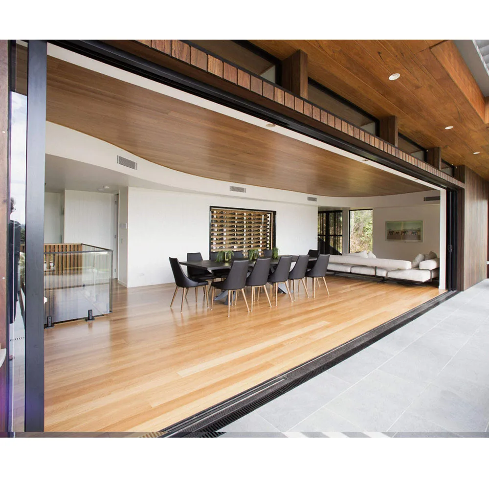 Energy Efficient Aluminum Sliding Doors with Tempered Glass Frameless for Patio Balcony Interior Spaces Aluminum Sliding Doors
