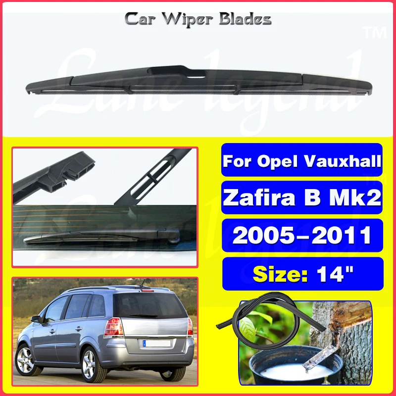 

Wiper 14" Rear Wiper Blade For Opel Vauxhall Zafira B Mk2 2005 - 2011 Windshield Windscreen Clean Tailgate Window Car Rain Brush