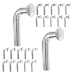 50 Uds estante pernos de seguridad estantes accesorios ganchos de estantería de paleta pasador de caída Universal Clips resistentes plata