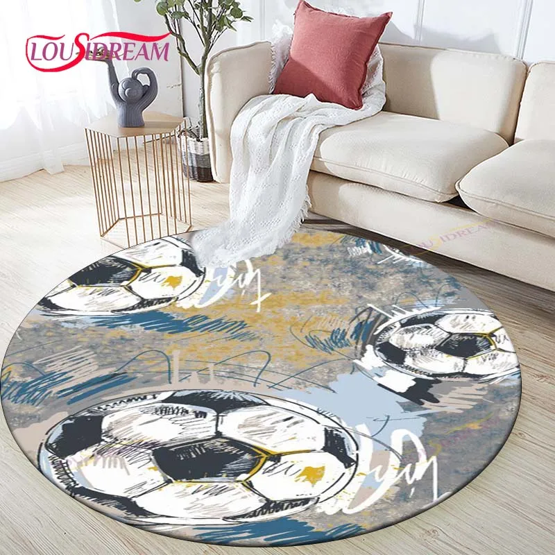 Round Rug – Soft Fashion Anti-Slip Floor Mat, Bedroom & Chair Area Carpet for Home Decor or Fun Gift Idea