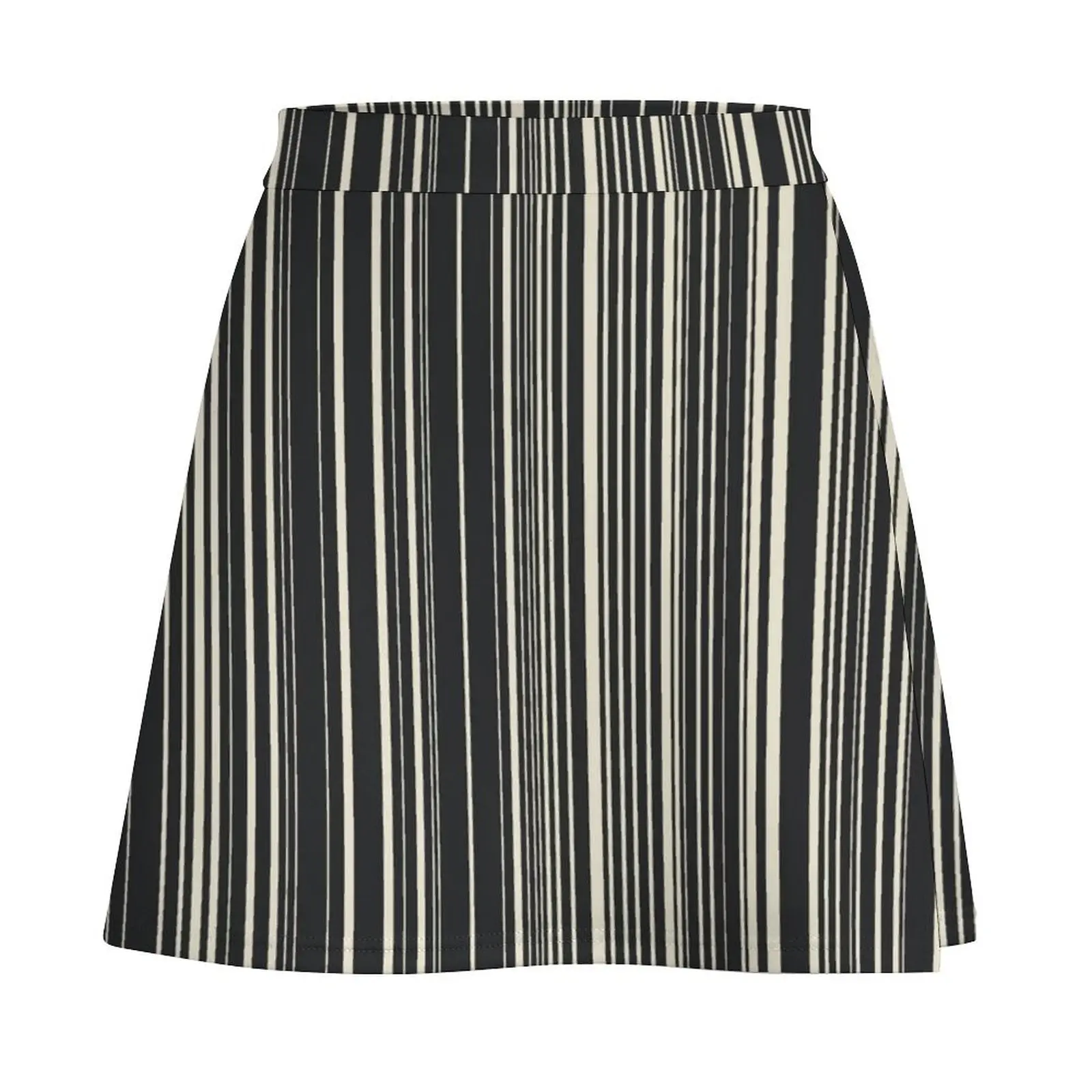 Retro TV Off Black and Cream Mini Skirt Clothing short skirt rave outfits for women Mini Skirt